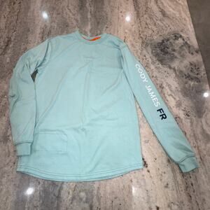 Cody James Small Men's FR Fire Resistant Long Sleeve Shirt Blue Workwear